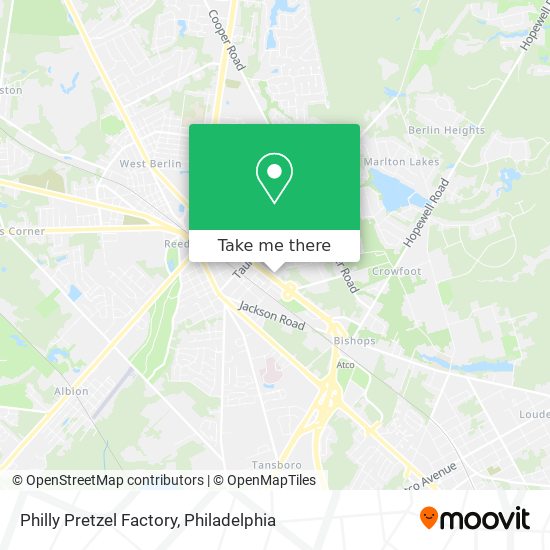 Mapa de Philly Pretzel Factory