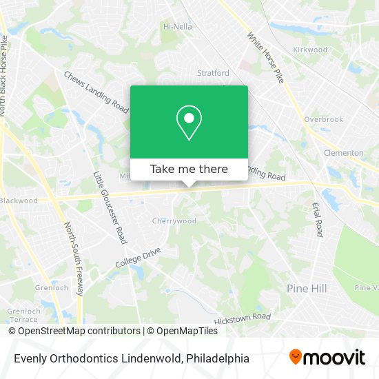 Evenly Orthodontics Lindenwold map