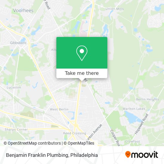 Mapa de Benjamin Franklin Plumbing