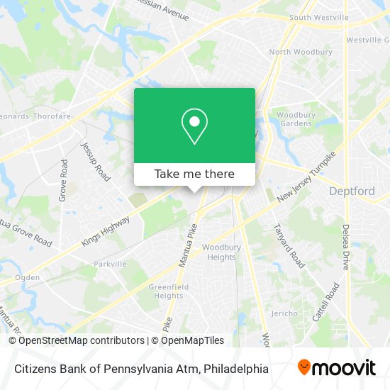 Mapa de Citizens Bank of Pennsylvania Atm