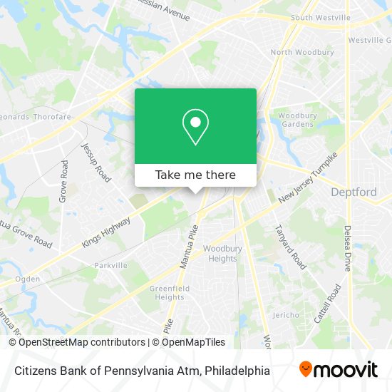 Citizens Bank of Pennsylvania Atm map