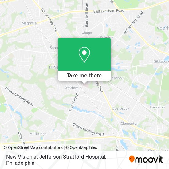 Mapa de New Vision at Jefferson Stratford Hospital
