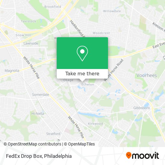 FedEx Drop Box map