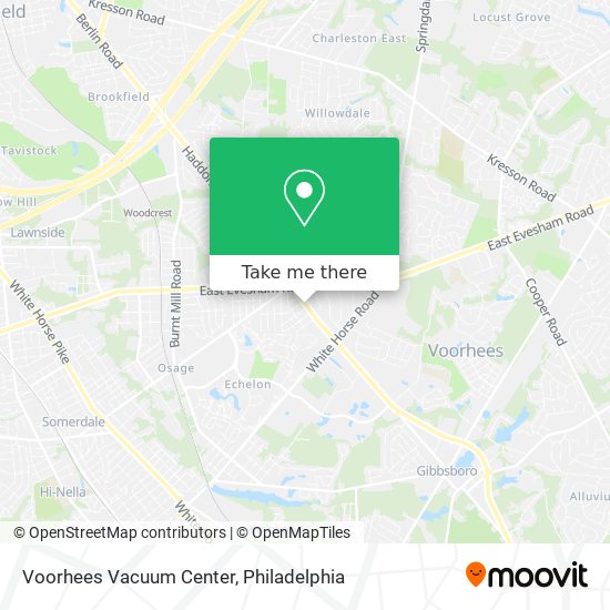 Voorhees Vacuum Center map