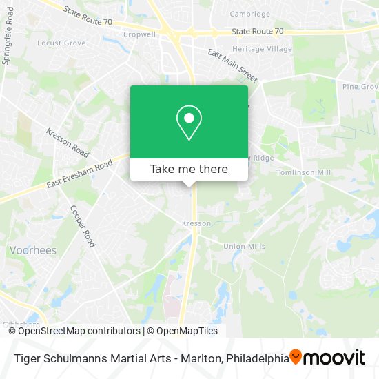 Tiger Schulmann's Martial Arts - Marlton map