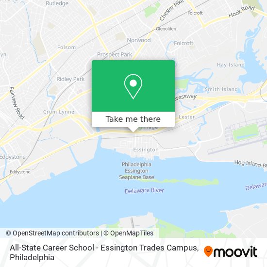 Mapa de All-State Career School - Essington Trades Campus
