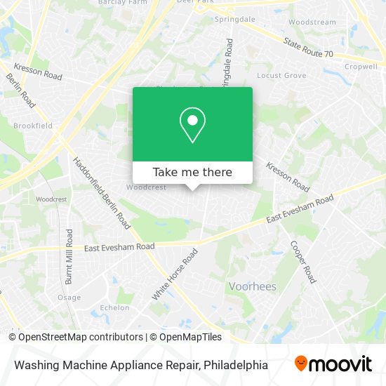 Mapa de Washing Machine Appliance Repair