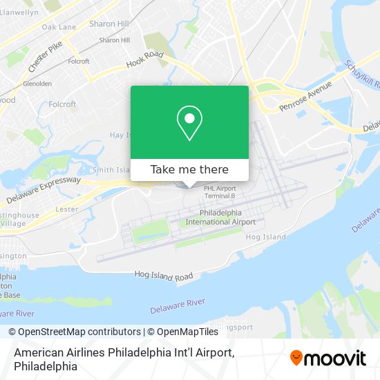 Mapa de American Airlines Philadelphia Int'l Airport