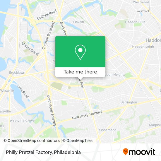 Mapa de Philly Pretzel Factory