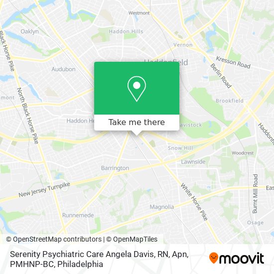 Mapa de Serenity Psychiatric Care Angela Davis, RN, Apn, PMHNP-BC