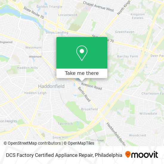 DCS Factory Certified Appliance Repair map