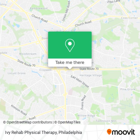 Ivy Rehab Physical Therapy map