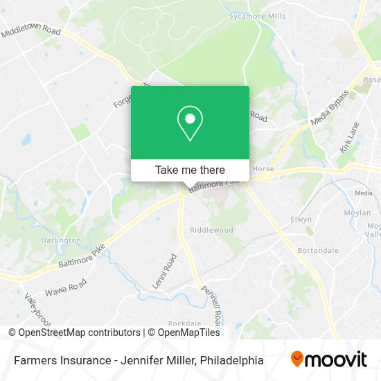 Farmers Insurance - Jennifer Miller map