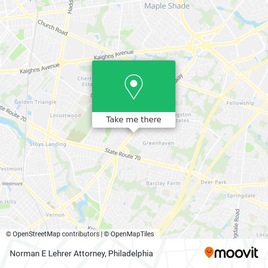 Norman E Lehrer Attorney map