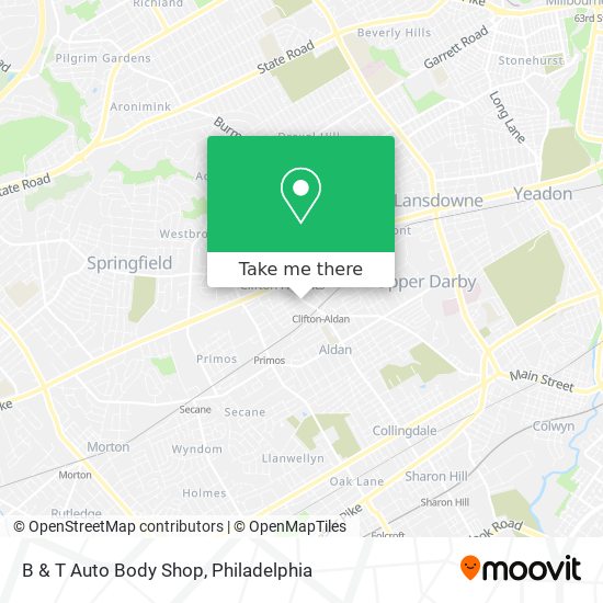 Mapa de B & T Auto Body Shop