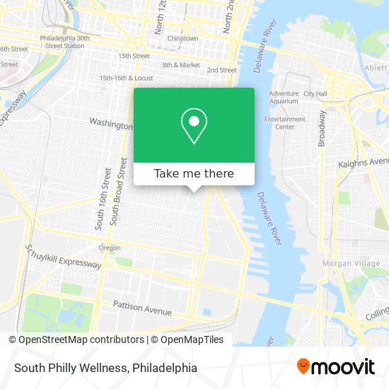 South Philly Wellness map