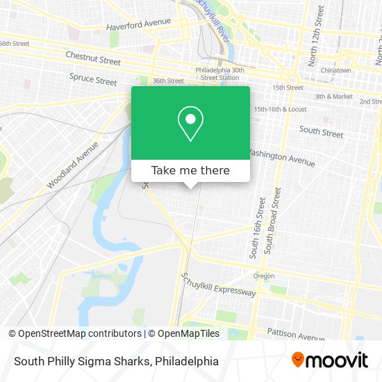 Mapa de South Philly Sigma Sharks