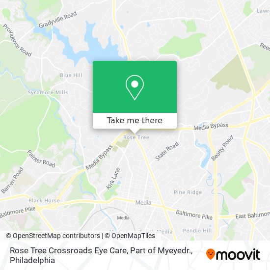 Rose Tree Crossroads Eye Care, Part of Myeyedr. map