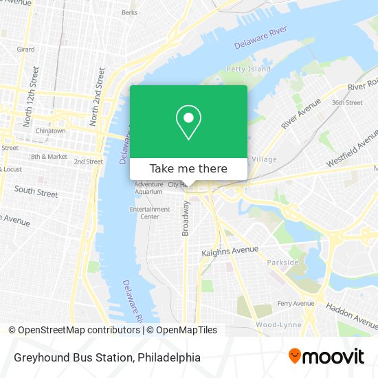 Mapa de Greyhound Bus Station