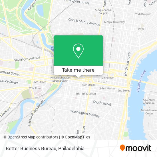 Better Business Bureau map