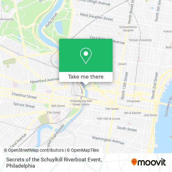 Secrets of the Schuylkill Riverboat Event map