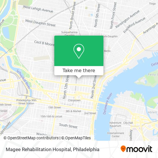 Magee Rehabilitation Hospital map