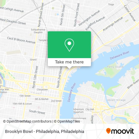 Mapa de Brooklyn Bowl - Philadelphia