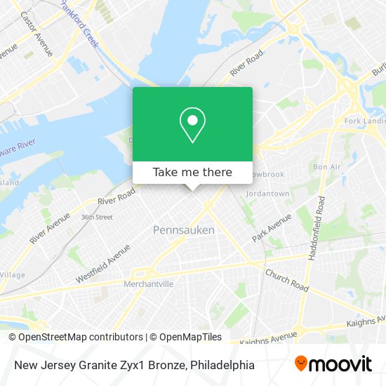 Mapa de New Jersey Granite Zyx1 Bronze
