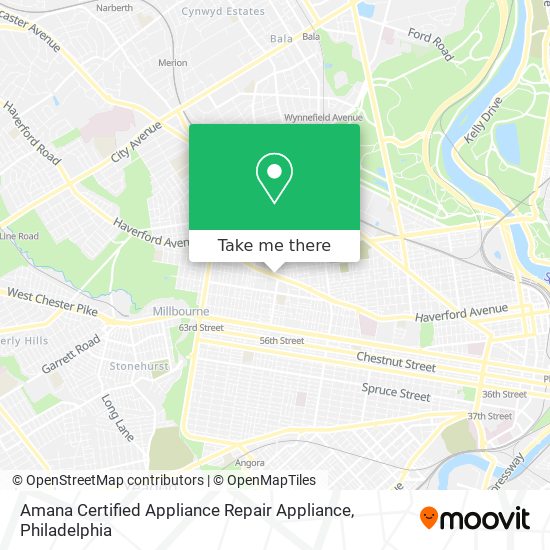 Amana Certified Appliance Repair Appliance map