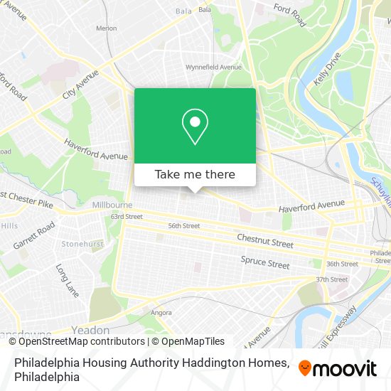 Philadelphia Housing Authority Haddington Homes map