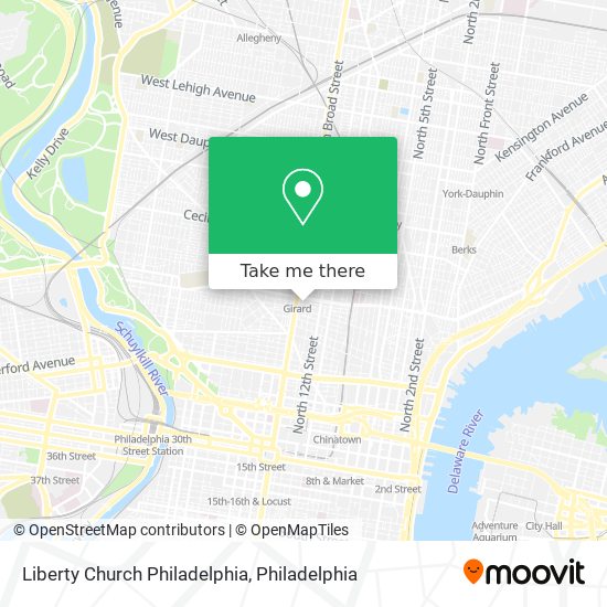 Mapa de Liberty Church Philadelphia