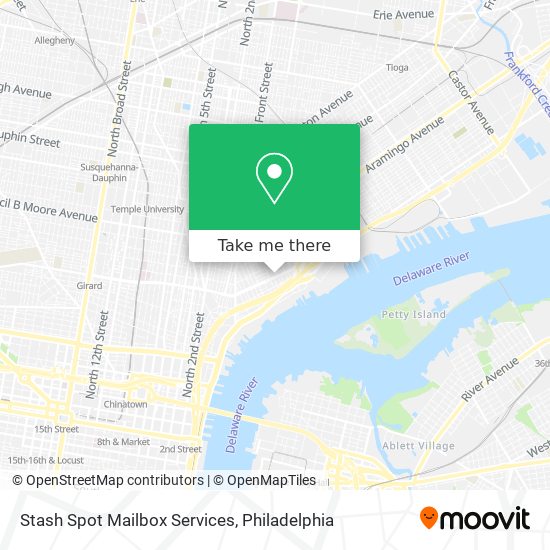Mapa de Stash Spot Mailbox Services