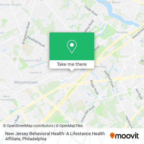 Mapa de New Jersey Behavioral Health- A Lifestance Health Affiliate