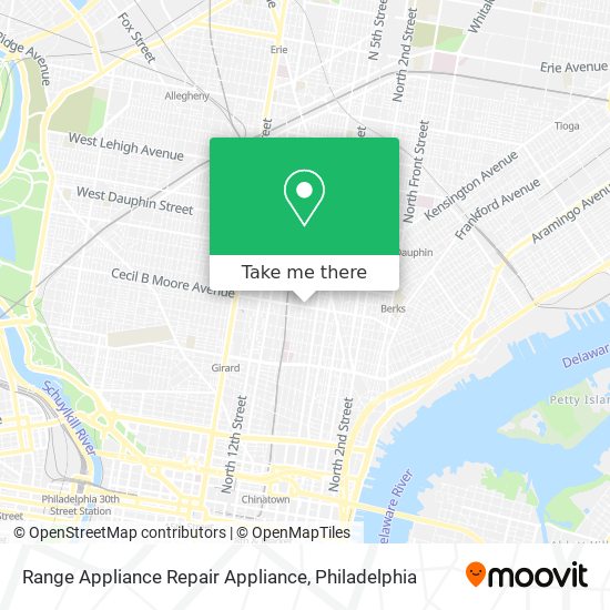 Range Appliance Repair Appliance map