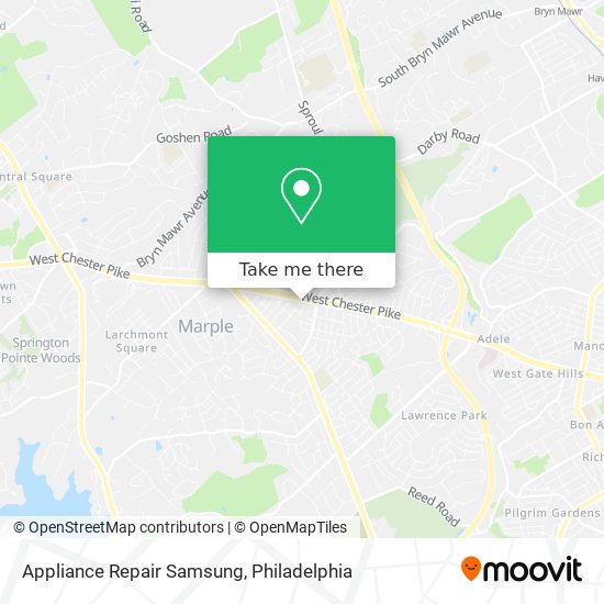 Appliance Repair Samsung map