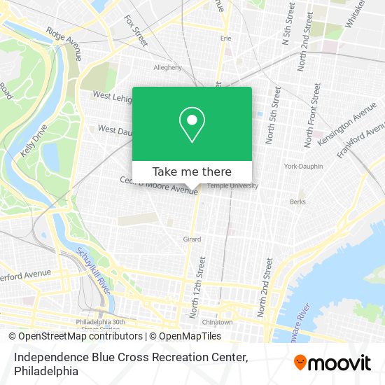 Independence Blue Cross Recreation Center map