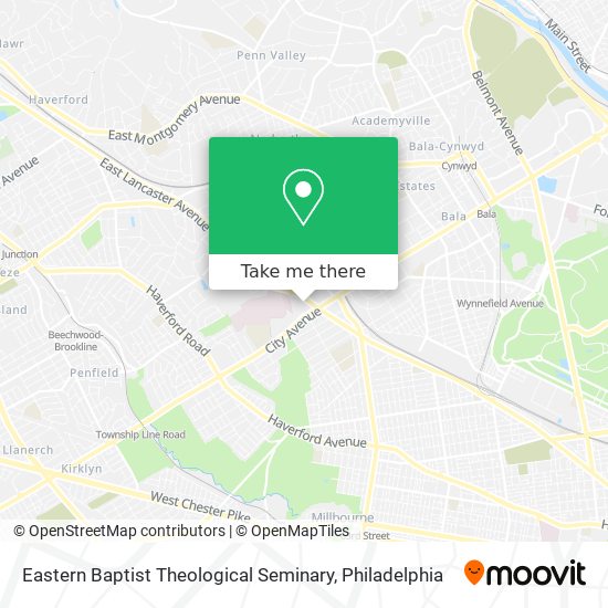 Eastern Baptist Theological Seminary map