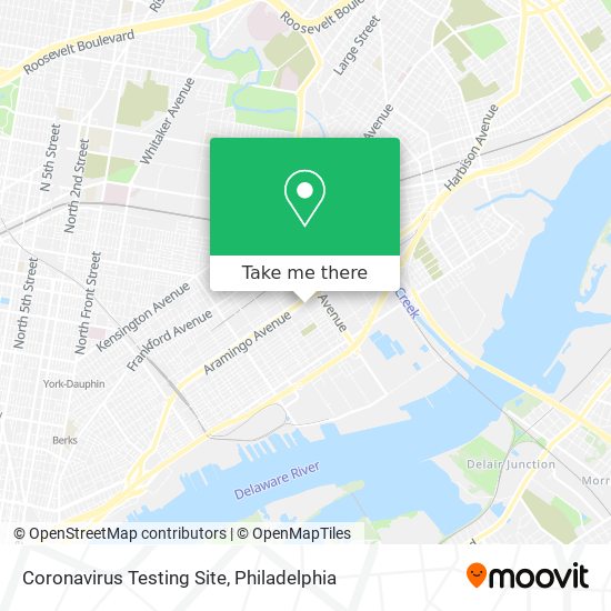 Coronavirus Testing Site map