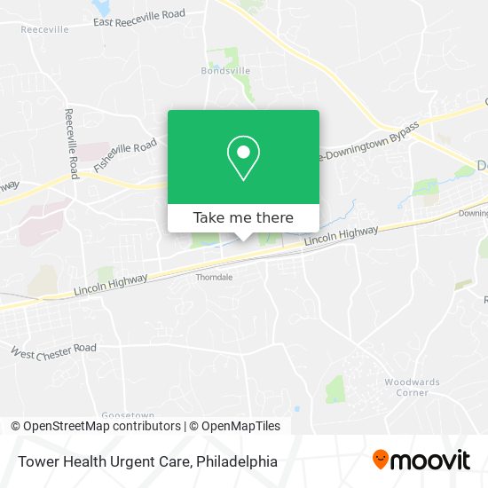 Tower Health Urgent Care map