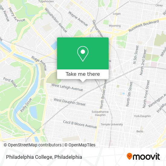 Mapa de Philadelphia College