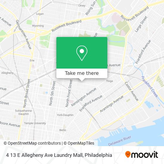 Mapa de 4 13 E Allegheny Ave Laundry Mall