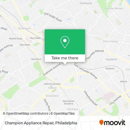 Mapa de Champion Appliance Repair