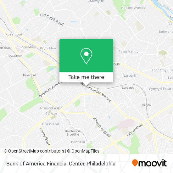 Mapa de Bank of America Financial Center