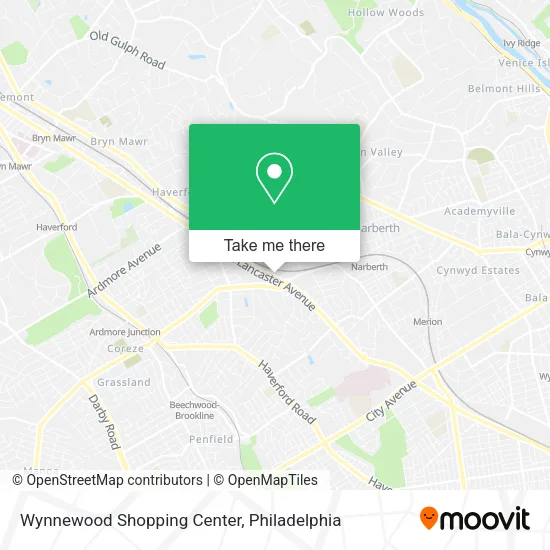 Wynnewood Shopping Center map
