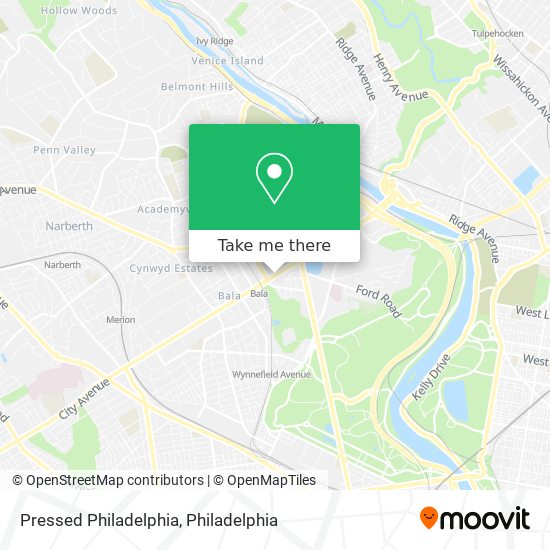 Pressed Philadelphia map