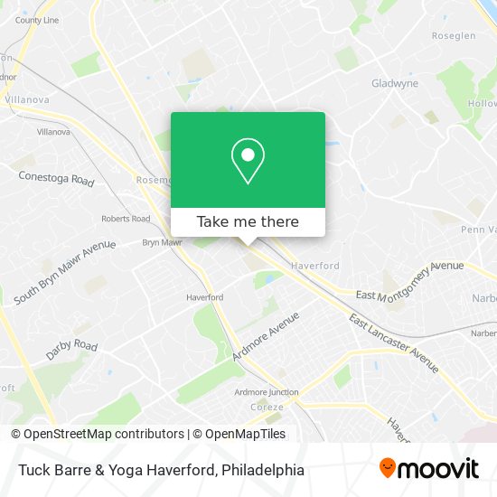 Tuck Barre & Yoga Haverford map