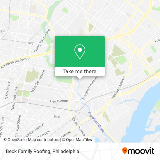Beck Family Roofing map