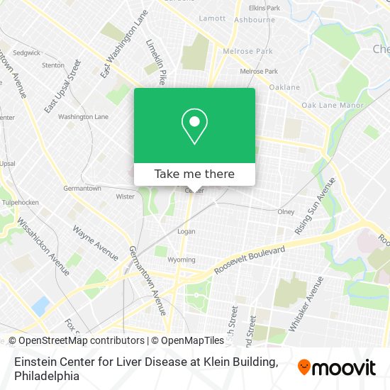 Mapa de Einstein Center for Liver Disease at Klein Building