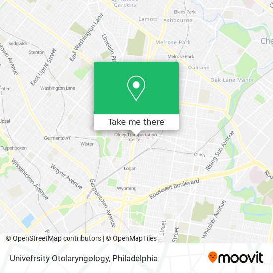 Univefrsity Otolaryngology map