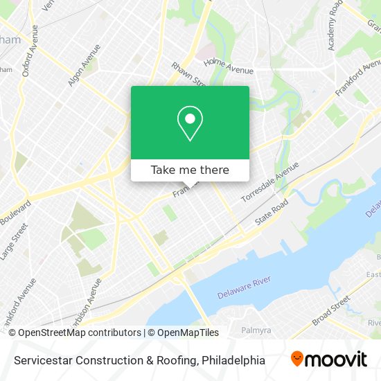 Servicestar Construction & Roofing map
